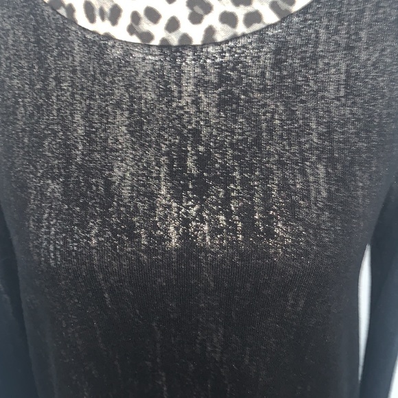 Karen Kane Metallic Asymmetric Tunic Top - Picture 3 of 7